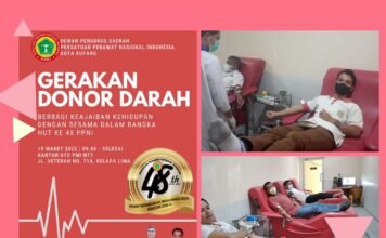 DPD PPNI Kota Kupang Merayakan HUT dengan Gerakan Donor Darah