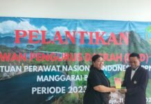 DPD PPNI Mabar Periode 2023-2028 Resmi Dilantik, Direktur RSUD Komodo: Tingkatkan Kompetensi Perawat